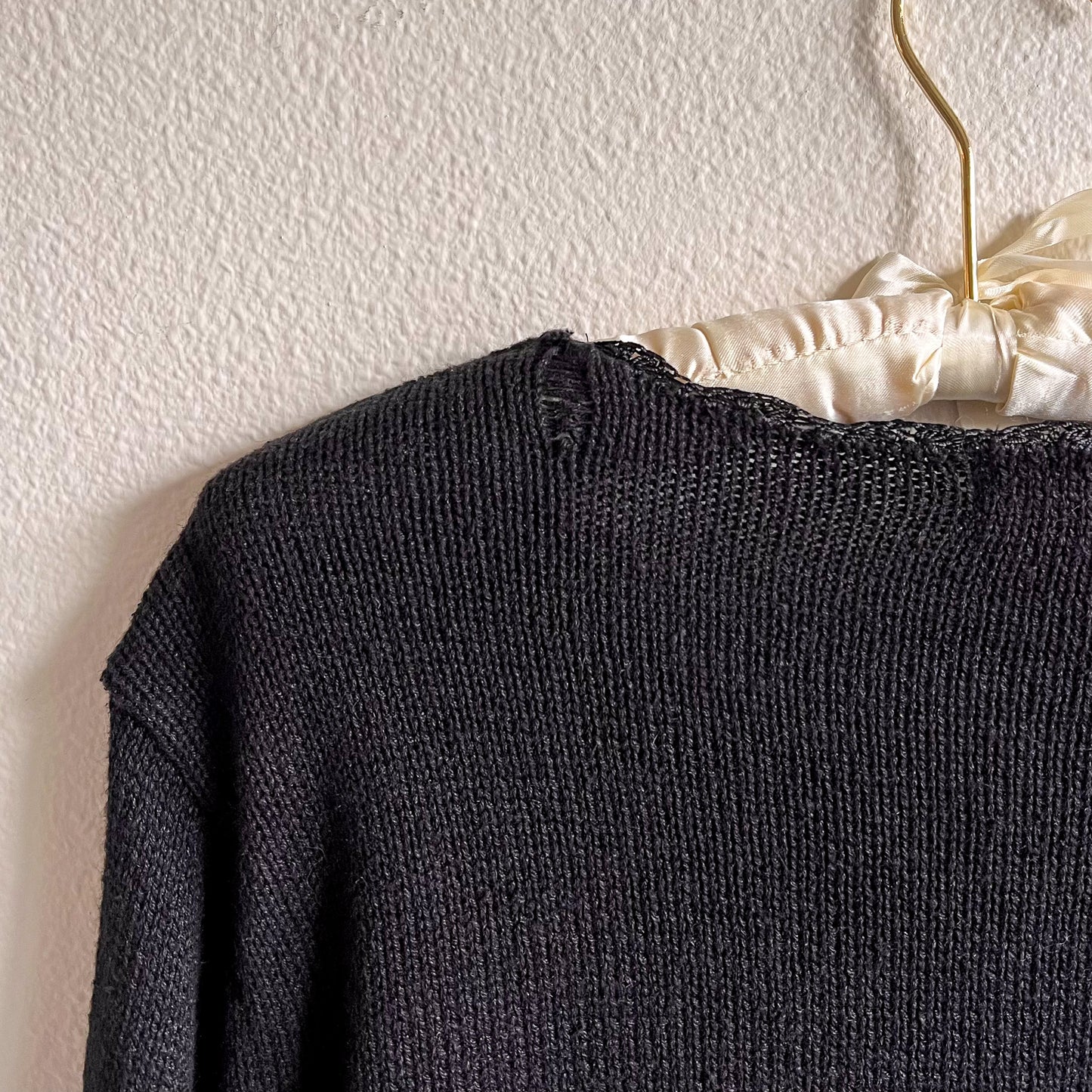 Deadstock 1990s Black Cardigan With Embroidery (M/L)