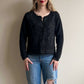 Deadstock 1990s Black Cardigan With Embroidery (M/L)