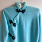 Deadstock Blue Cashmere Sweater With Black Toggles (S/M)