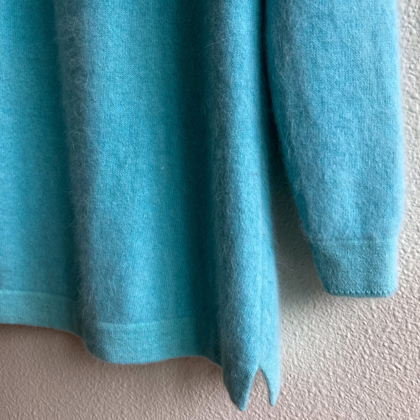 Deadstock Blue Cashmere Sweater With Black Toggles (S/M)