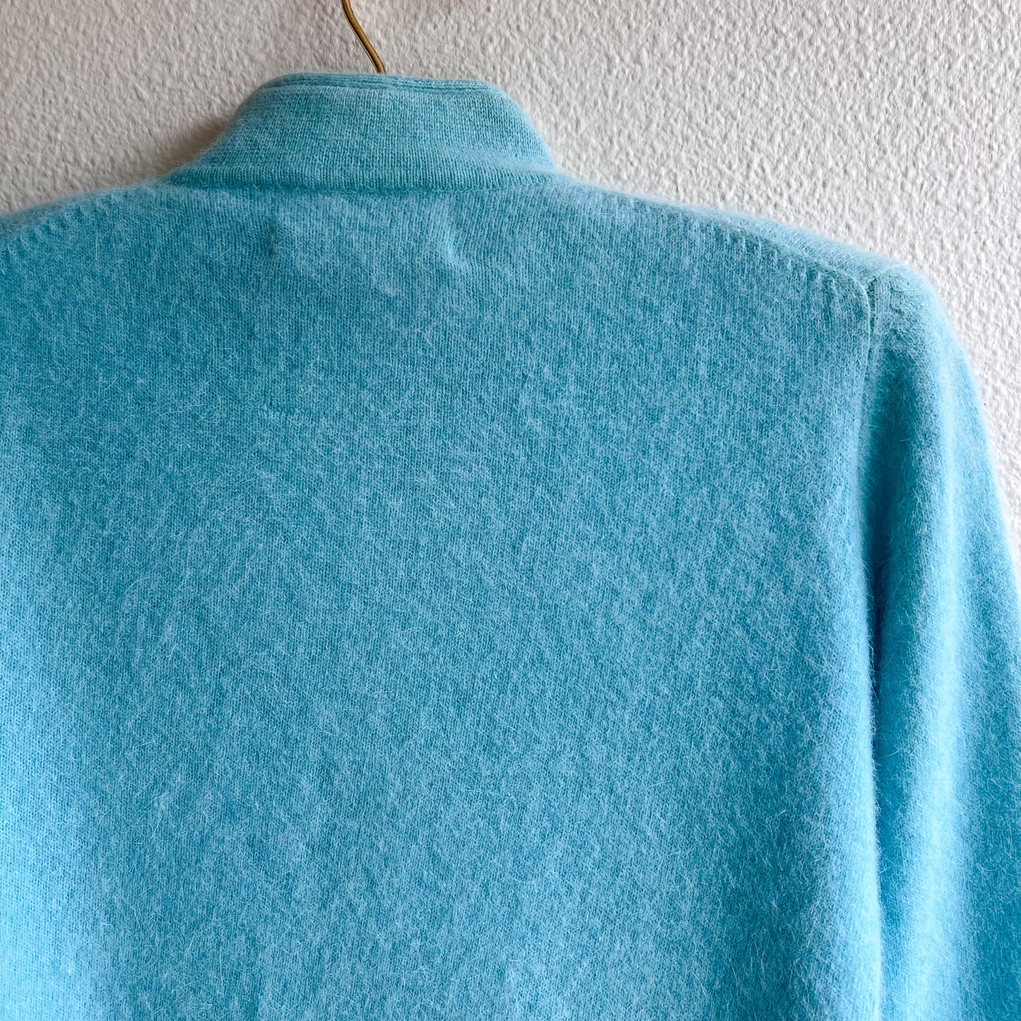 Deadstock Blue Cashmere Sweater With Black Toggles (S/M)