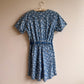 Deadstock 1980s Denim Romper With Floral Print (M)