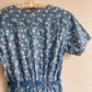 Deadstock 1980s Denim Romper With Floral Print (M)