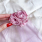 1950s Silk Roses Clip With Tulle Veil