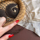 1940s Straw Hat With Rhinestones and Brown Netting