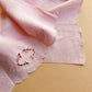 1940s Pale Pink Tea Towel With White Flower