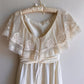 1970s Lorrie Deb White Taffeta Gown (S)