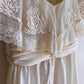 1970s Lorrie Deb White Taffeta Gown (S)