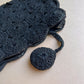 Darling 1940s Black Crochet Oversized Clutch