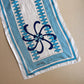 1960s Emmit Cash for Leslie Caron Blue and White Scarf