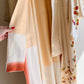 1960s Champagne Silk Kimono With Autumnal Cherry Blossoms (OSFM)