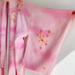 1960s Pink Ombre Silk Kimono With Dainy Floral Print (OSFM)