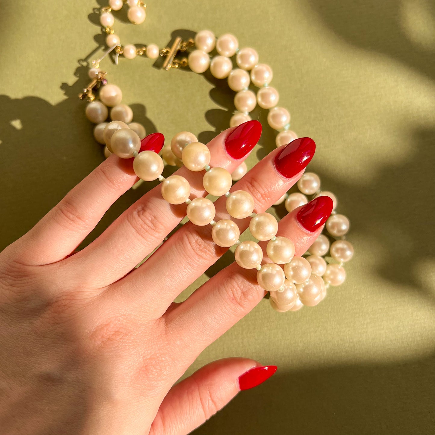 1960s Double-Strand Faux Pearl Necklace