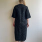 1960s Black Crochet Dress and Buttoned Coat Set (S)