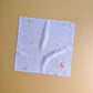 1940s Pale Blue Handkerchief With Pink Flower