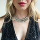 1950s Large Rhinestone Fringe Choker Necklace