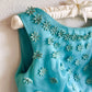 1960s Turquoise Gown With Daisy Appliqué (XS)