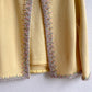 1960s Yellow Knit Sweater Set With Pastel Sequins (S/M)