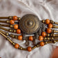 1970s Bohemian Brass and Wood Belt (M/L)