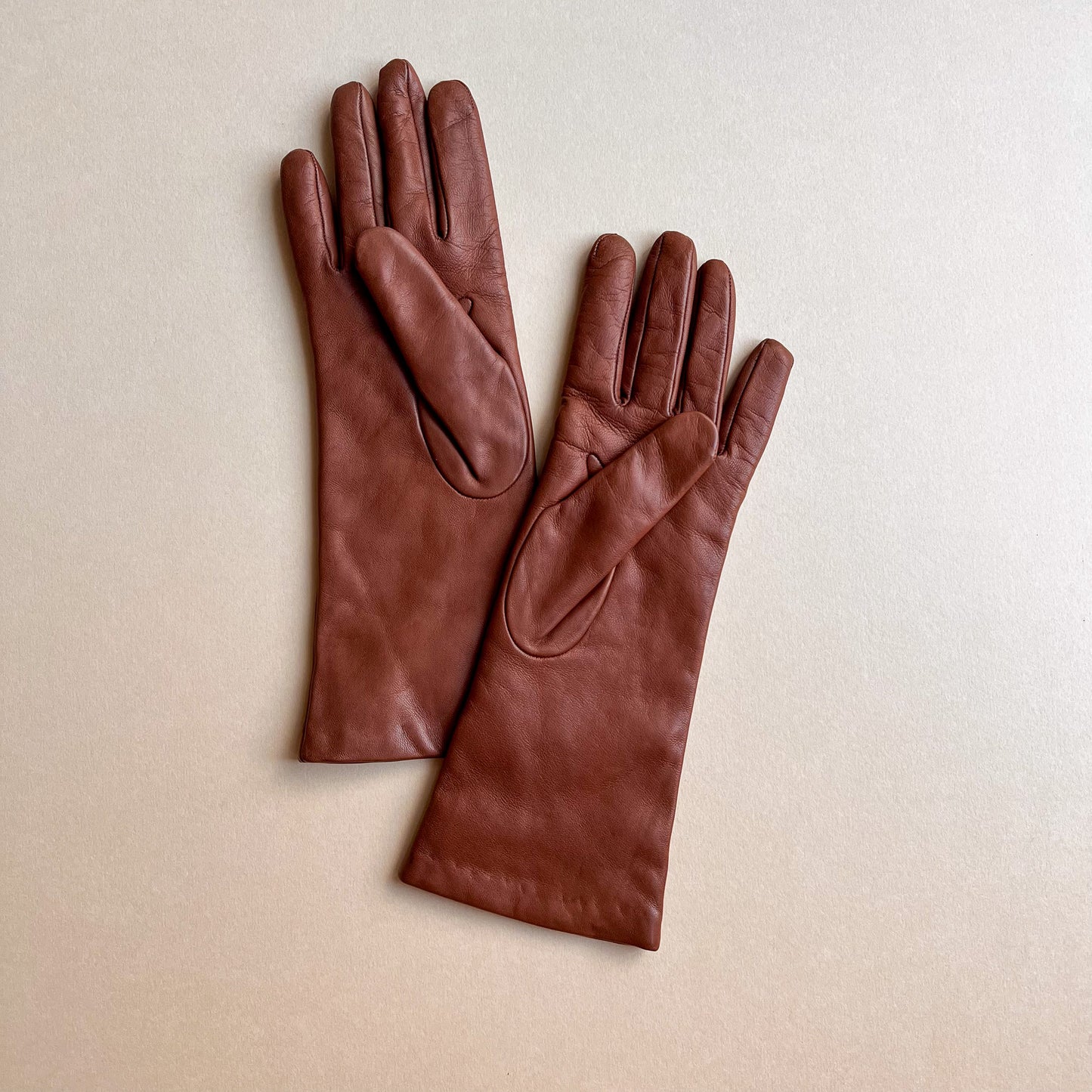 1980s Super Soft Brown Leather Gloves (7)