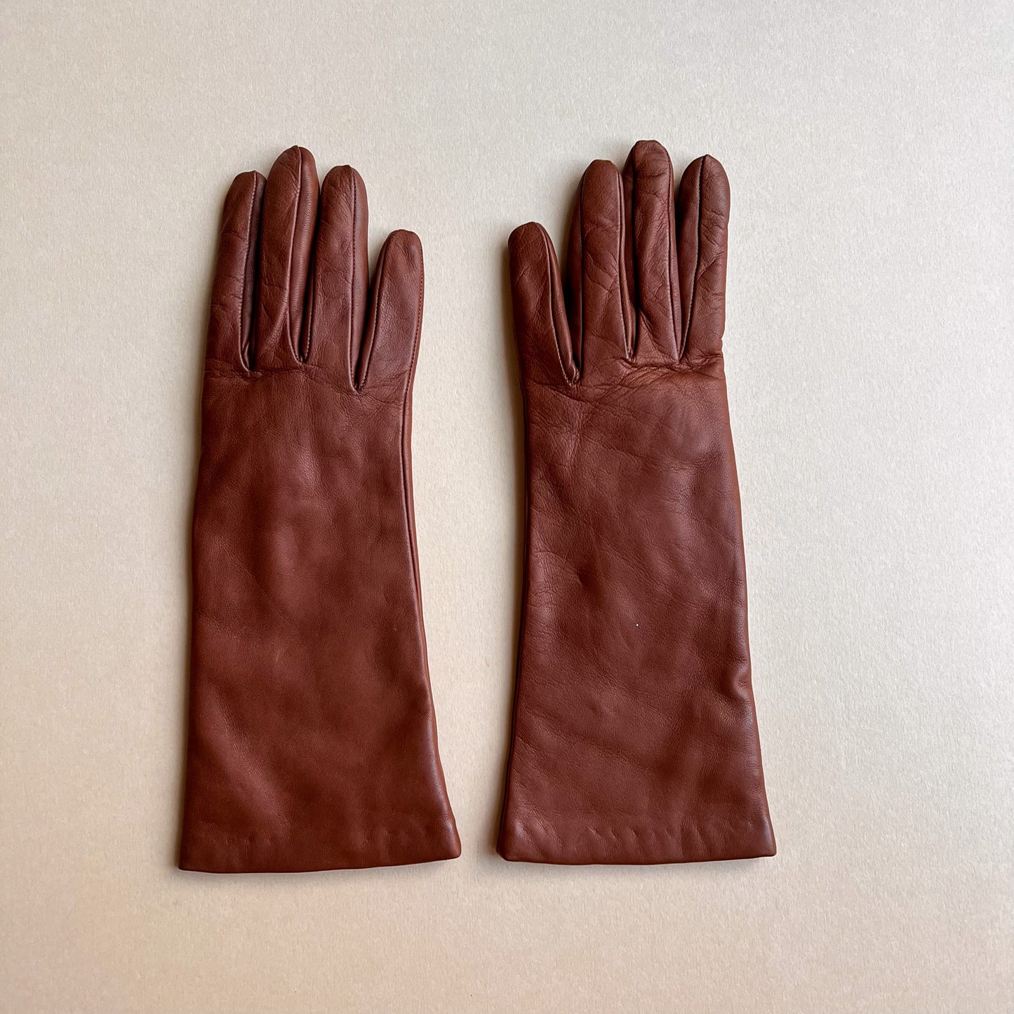 1980s Super Soft Brown Leather Gloves (7)
