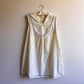 1960s Sheer Ivory Summer Dress With Blue Trim (S/M)