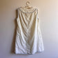 1960s Sheer Ivory Summer Dress With Blue Trim (S/M)