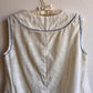 1960s Sheer Ivory Summer Dress With Blue Trim (S/M)