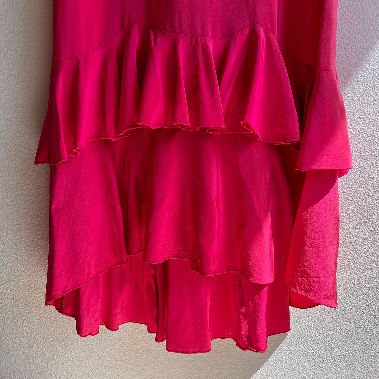 Reworked 1930s Hot Pink Silk Gown (XS/S)