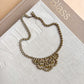 1950s Peridot Rhinestone Choker Necklace