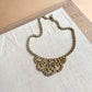 1950s Peridot Rhinestone Choker Necklace