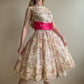 Fabulous 1950s Pink Floral Party Dress (XS/S)