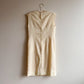 1960s Ivory Shift Dress With Beaded Flowers (S/M)