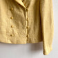 1960s Pale Yellow Wool Jacket and Skirt Suit (S/M)