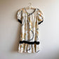 1970s Ivory Hawaiian Print Cotton Dress (L/XL)