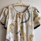 1970s Ivory Hawaiian Print Cotton Dress (L/XL)