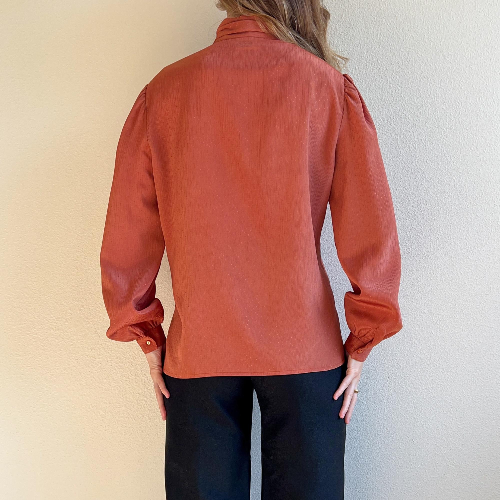 Burnt orange hot sale blouse