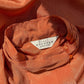 1990s Orange Textured High Neck Blouse (M/L)