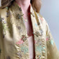 Vintage Gold and Red Silk Jacquard Reversible Jacket (S/M)