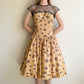 1940s Abstract Print Party Dress (S/M)