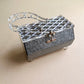 1950s Charles Kahn Grey Pearlized Lucite Handbag