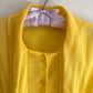 1970s Yellow Cotton Novelty Print Maxi Dress (S/M)