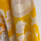 Fabulous 1970s Yellow Paisley Print Midi Dress (S/M)
