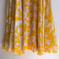 Fabulous 1970s Yellow Paisley Print Midi Dress (S/M)