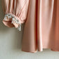 1960s Emma Domb Pale Pink Beaded Mod Mini Dress (XS)