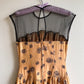 1940s Abstract Print Party Dress (S/M)